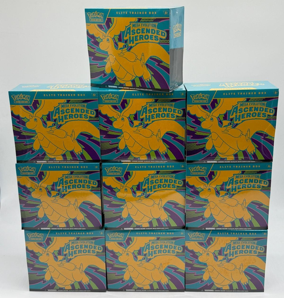 Lot of (10) Pokemon TCG Ascended Heroes Elite Trainer Boxes SEALED CASE FRESHPROBSTEIN is actively accepting consignments !!