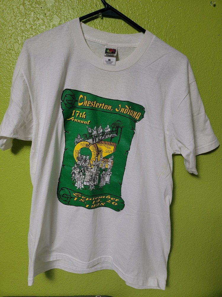 Wizard Of Oz Vintage 1990s Shirt Chesterton Indiana Graphic 1998 Vtg 90s 50/50