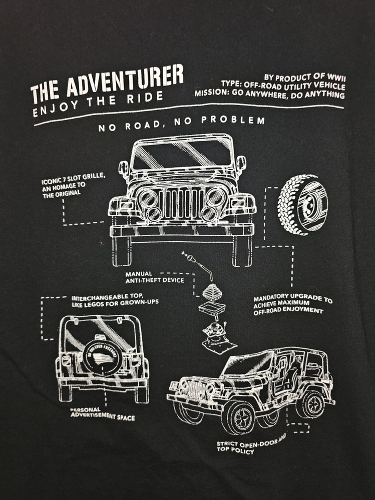 Nine Line Apparel WWII Off Road Vehicle Xl Mens Black Graphic Logo Tee