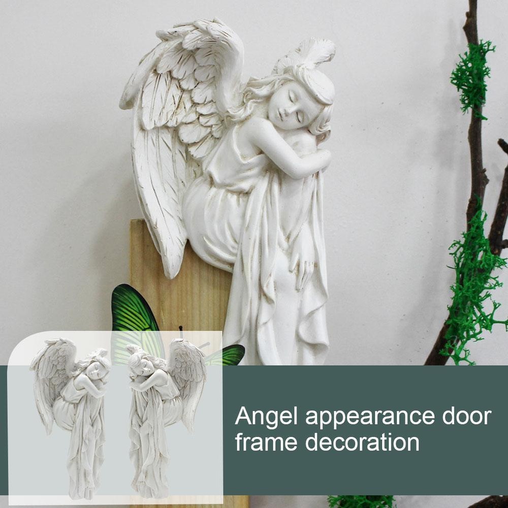 Door Frame Angel Wall Sculpture Ornament Garden Home Decor Fairy n ew Z3B8 ^в
