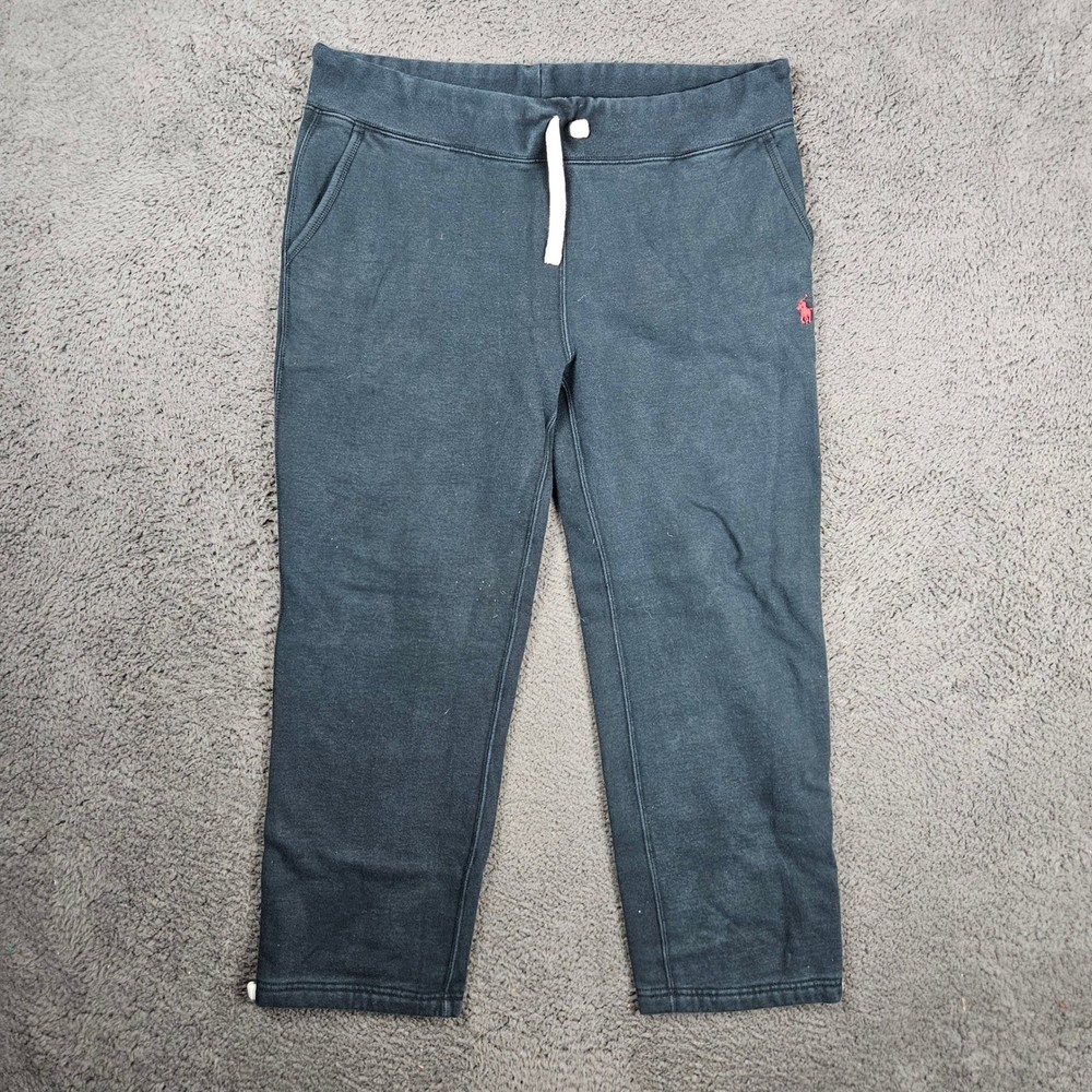 Polo Ralph Lauren Mens Navy Blue Fleece Sweatpants Red Pony Logo Size L