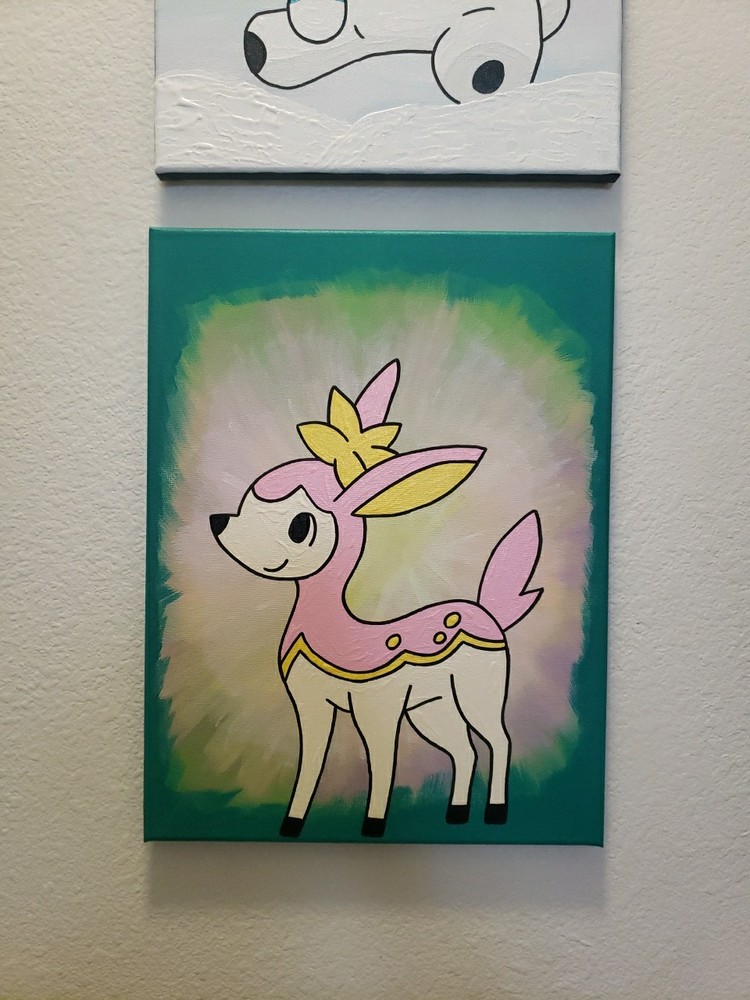 Pokemon Landscape Painting Deerling