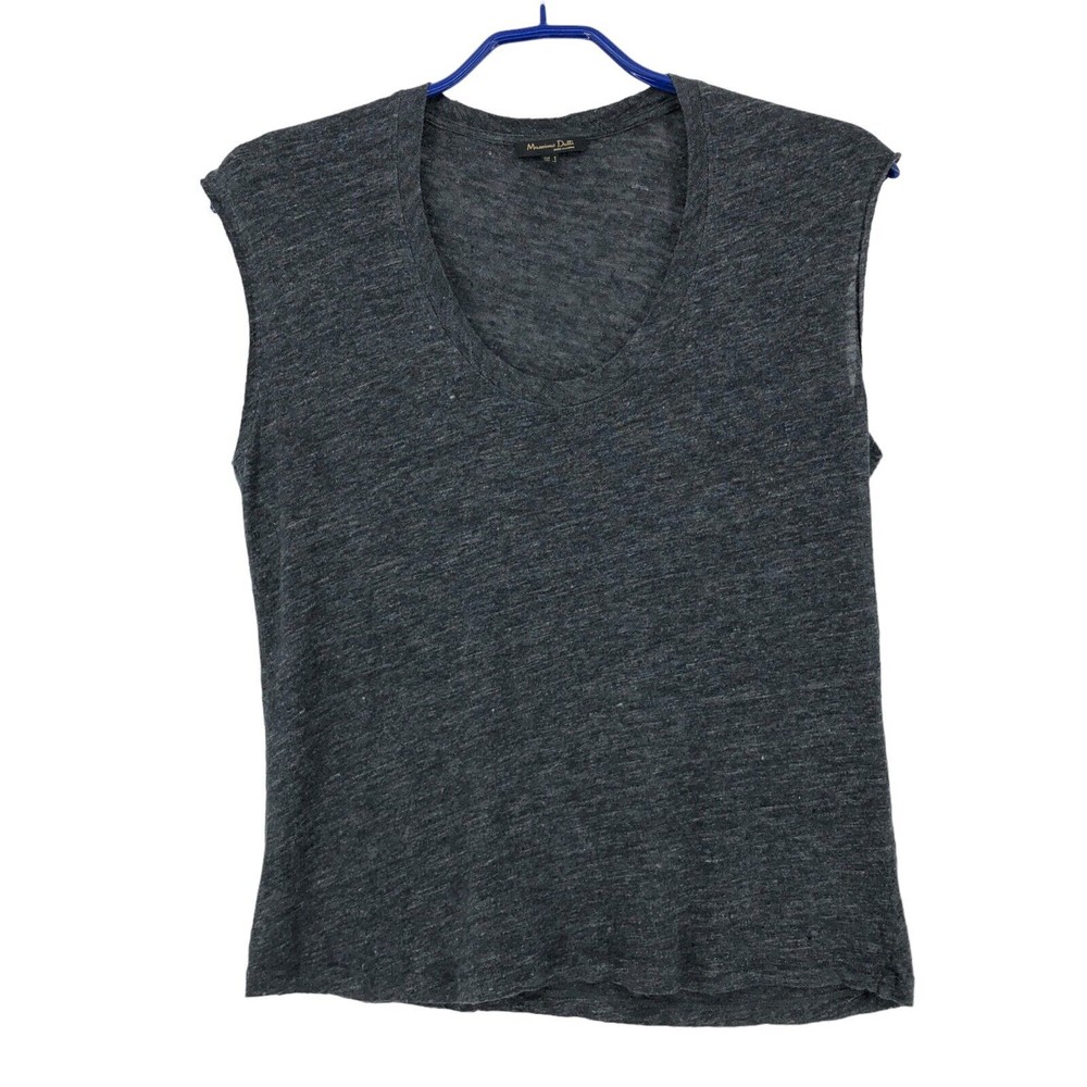 Massimo Dutti Women's Round Neck Sleeveless T-Shirt Size S