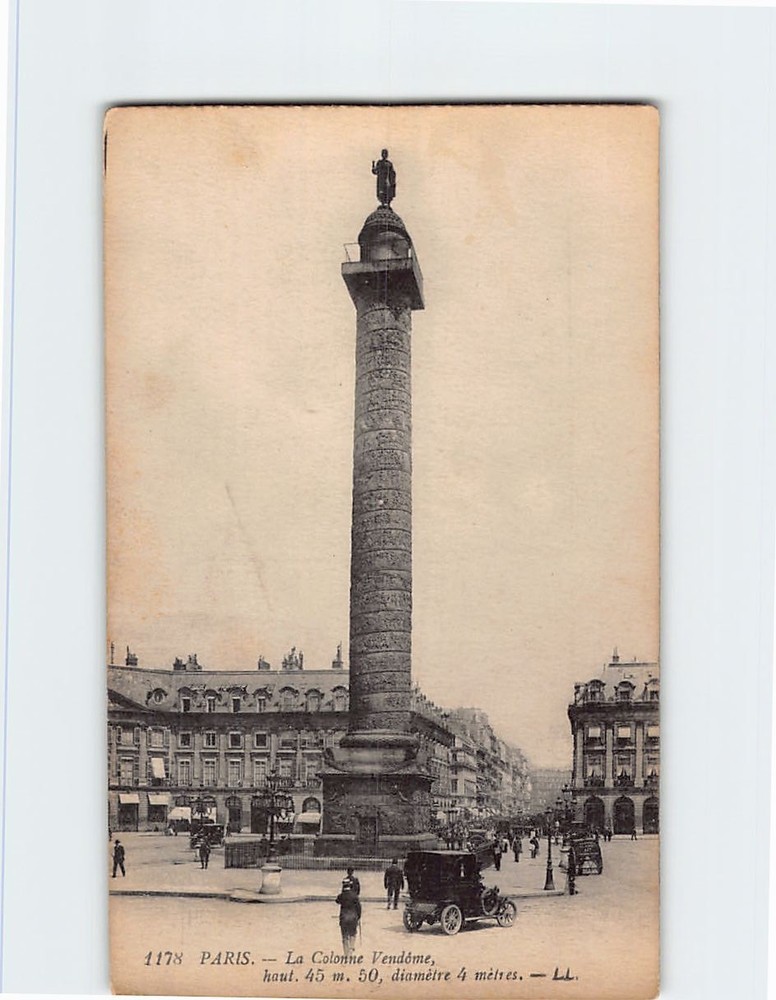 Postcard La Colonne Vendome Paris France