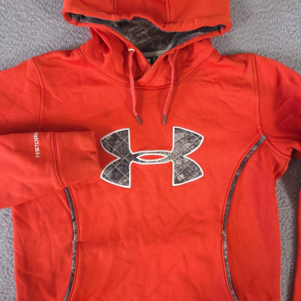 Under Armour Hoodie Women Medium Storm Caliber Camo Logo Pullover Sweatshirt