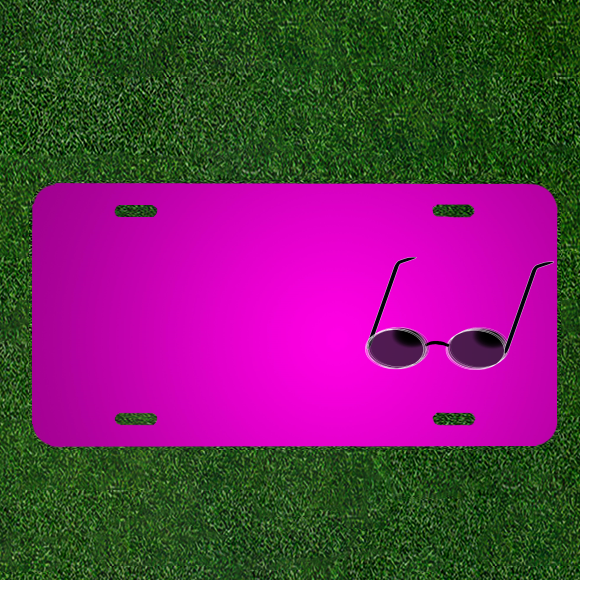 Create a Custom Black License Plate and Personalized Sunglasses with Your Name