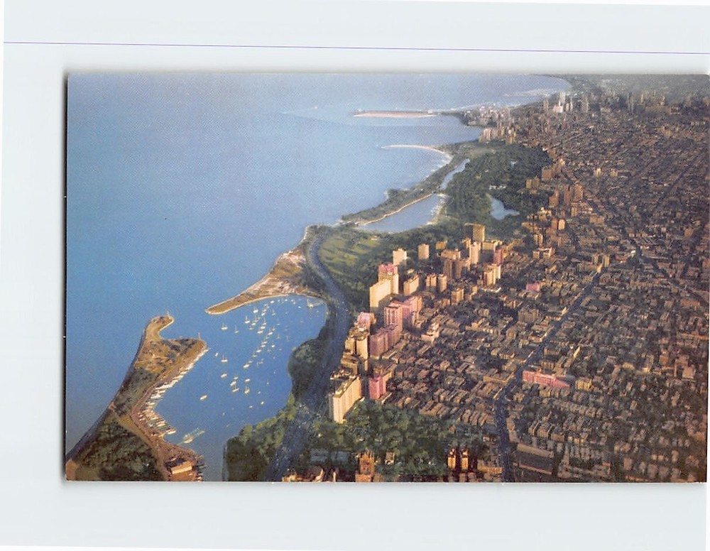 Postcard Aerial View Chicago Illinois USA