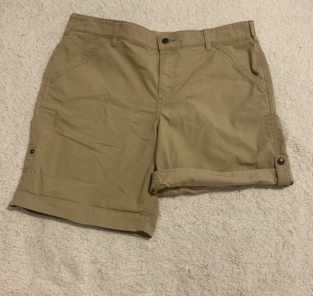 Women’s Carhartt Roll Tab Work Force Original Fit Shorts Size 16