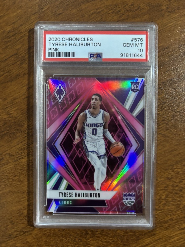 ✨Tyrese Haliburton 2020-21 Chronicles Phoenix #576 RC Pink SP PSA 10 Rookie