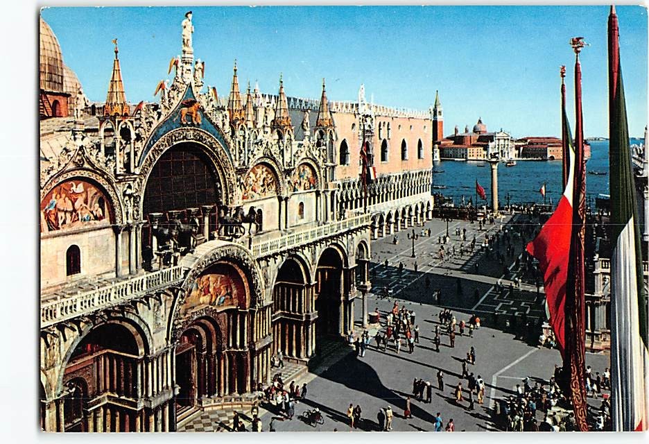 Postcard St. Marcus Basilica Venice Italy