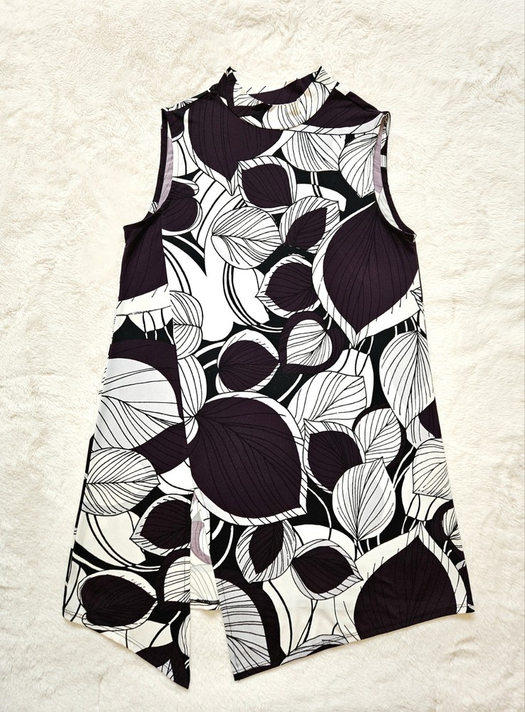 Alfani Women's Purple Knit Tunic Tank Top Sleeveless Stretch Asymmetrical Hem S