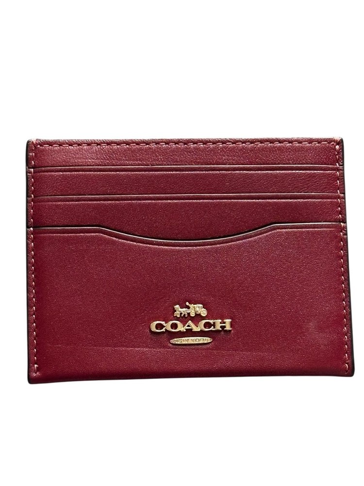 COACH CARD CASE HOLDER RED