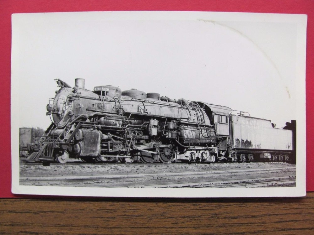 Photo Atchison Topeka & Santa Fe Railroad 2-8-4 Locomotive 4108L Alburquerque Nm
