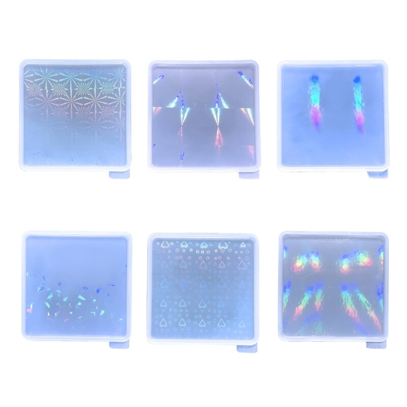 Resin Molds Square Molds for Epoxy Holographic DIY Cups Mats