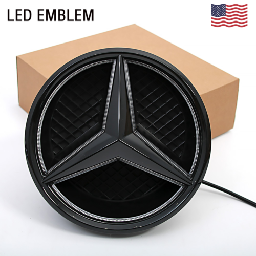 Front Grille LED Emblem Light Illuminated Logo Star Badge For Mercedes Benz Car