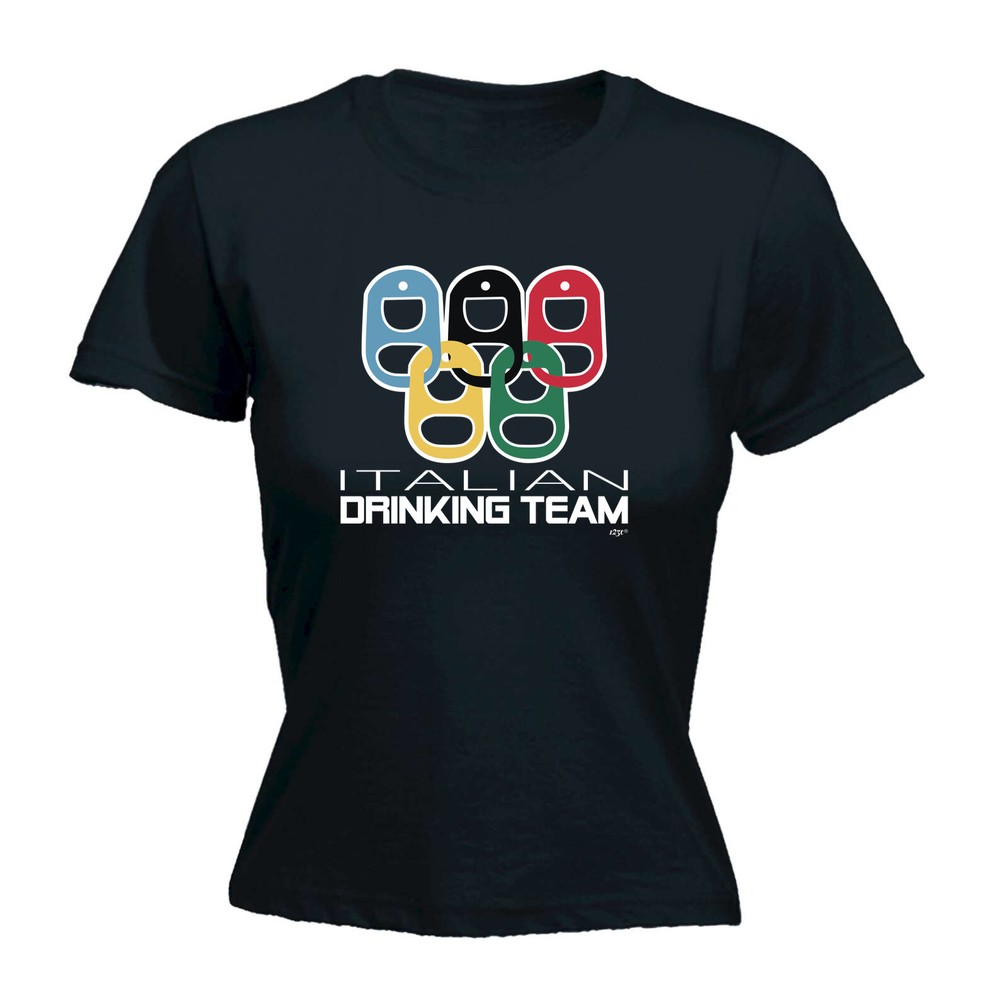 Italian Drinking Team Rings - Womens T Shirt Funny T-Shirt Novelty gift tshirt