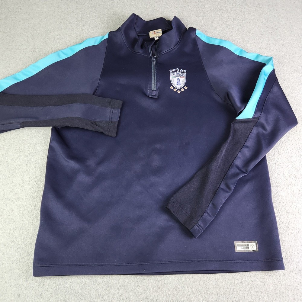 Tuzomania Pachuca Club Futbol Soccer 1/4 Zip Pullover Mens M Navy Long Sleeve