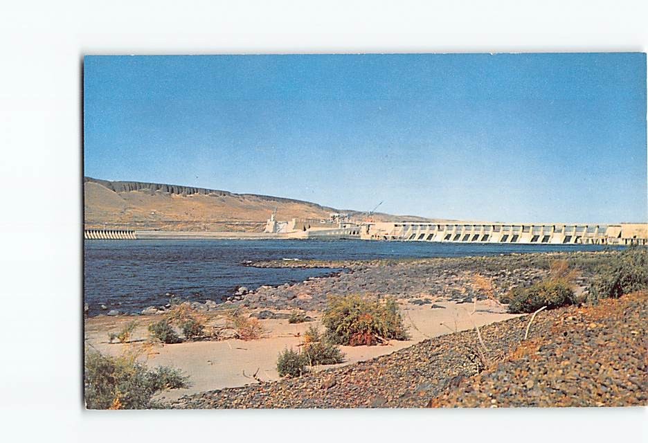 Postcard McNary Dam on the Columbia River Near Umatilla Oregon USA