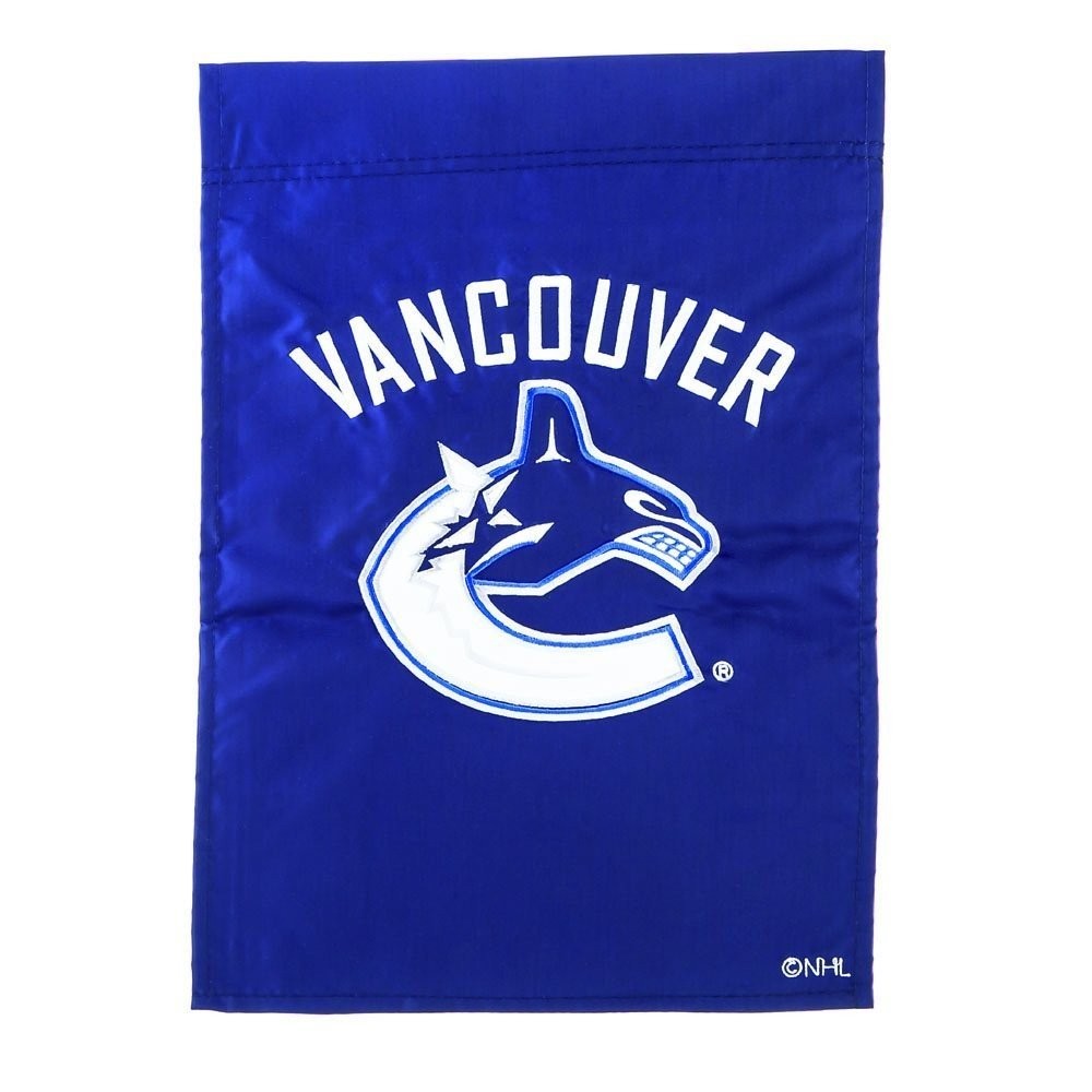 Vancouver Canucks Premium 2-Sided Garden Flag Banner, Embroidered Applique,...