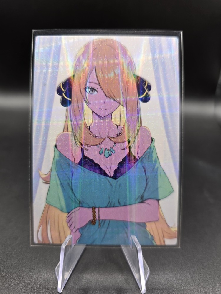 Cynthia Holographic Anime Collectible Trading Card