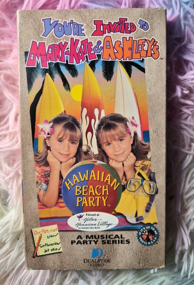 You're Invited To Mary-Kate And Ashley's Hawaiian Beach Party VHS 1996 Vintage