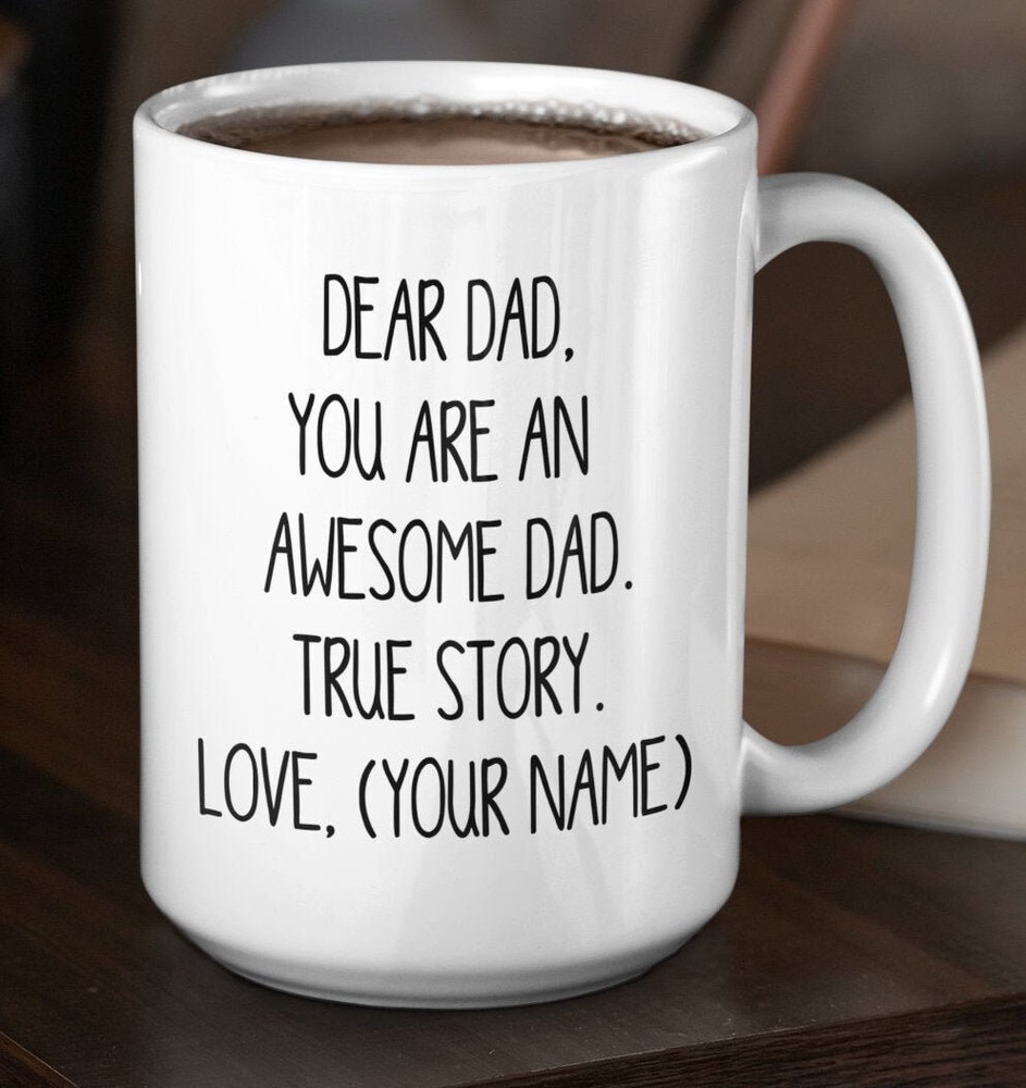 Custom Dad Mug Awesome Dad Mug Custom Dad Gifts Personalized Father's Day Gift