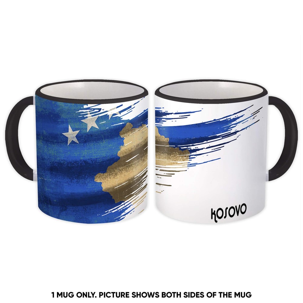 Gift Mug : Kosovo Flag Kosovan Travel Expat Country Artistic