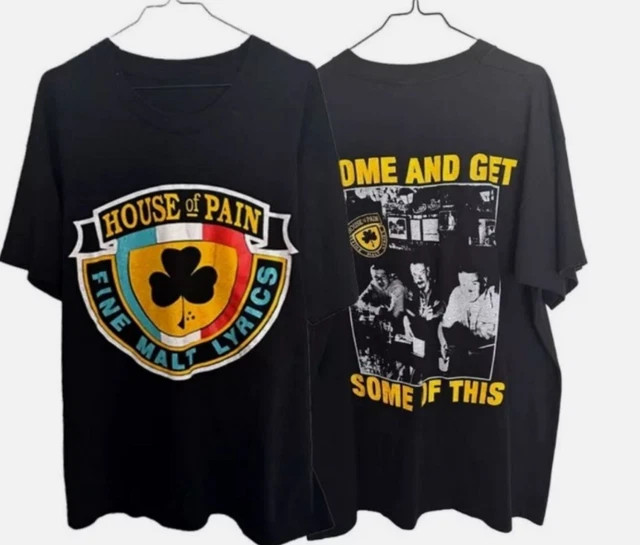 House Of Pain band Fine Malt Lyrics 2 sided black T shirt