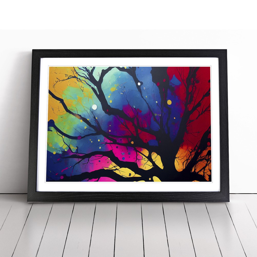 Colourful Trees Vol.4 Abstract Wall Art Print Framed Canvas Picture Poster Decor