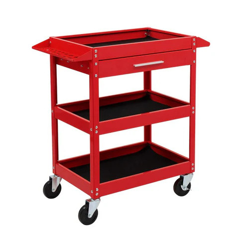 Heavy Duty Utility Cart Tool Organizer with Storage Drawer Service Tool Cart Red
