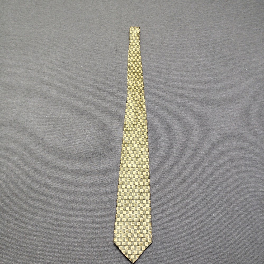 Umberto Bossi Silk Necktie Geometric Pattern Classic Mens Tie