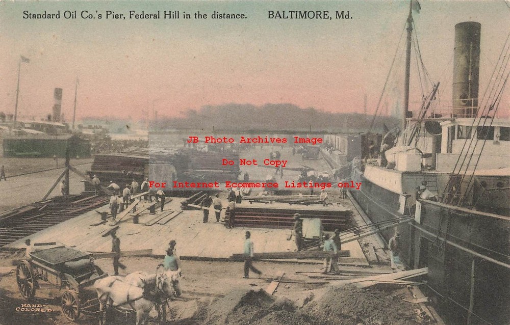 MD, Baltimore, Maryland, Standard Oil Co's Pier, Albertype