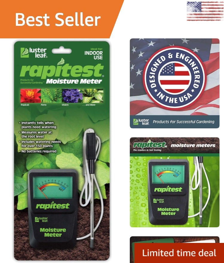 Accurate Root-Level Watering Meter - Battery-Free Plant Moisture Gauge-image