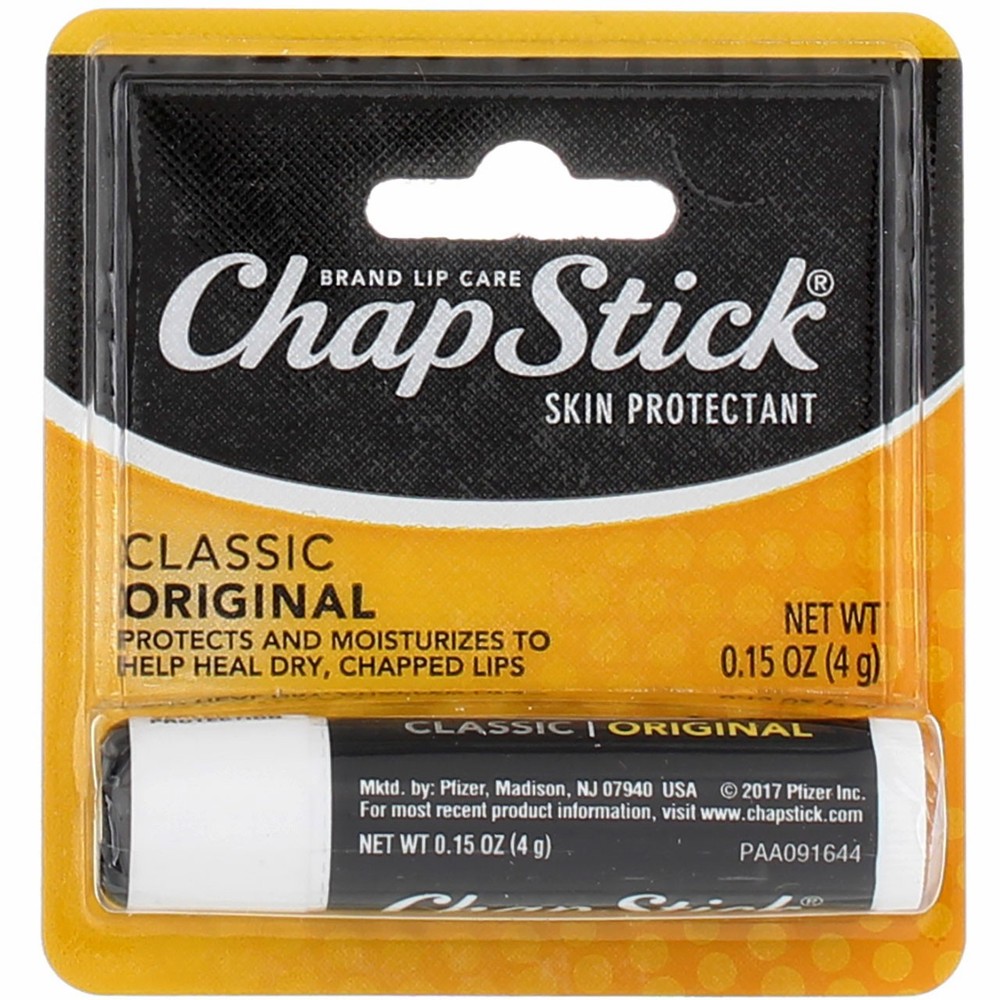 4 Pack Chapstick Classic Original Lip Balm 0.15 oz Stick