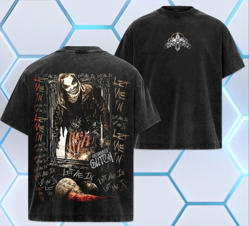 WWE Bray Wyatt The Fiend Let Me In Vintage Oversized Cotton T-Shirt Fan Tee