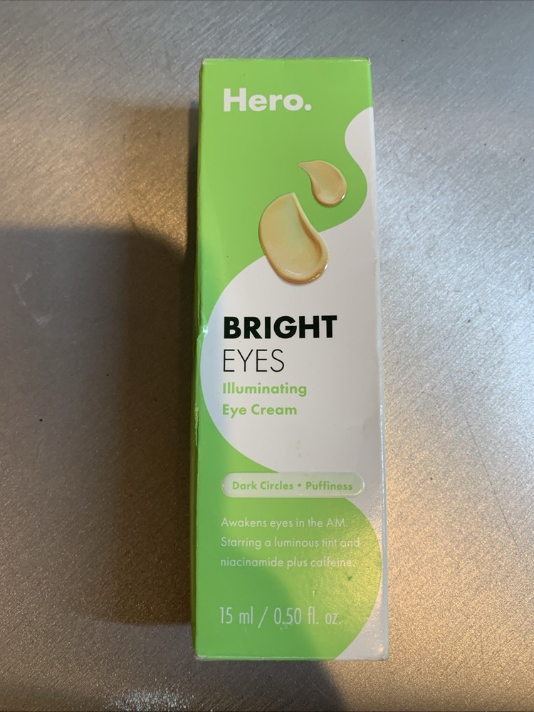 HERO COSMETICS Bright Eyes Illuminating Eye Cream 0.5 oz 15ml New Full Size