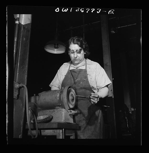 Pittsburgh Pennsylvania 1943 Woman Mechanic Greyhound Garage Workshop