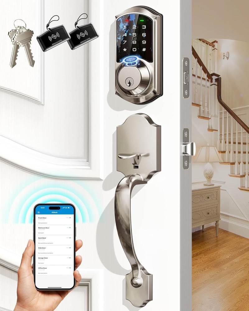 Veise Smart Fingerprint Lock in Nickel - Amazon Return - Condition Unknown  