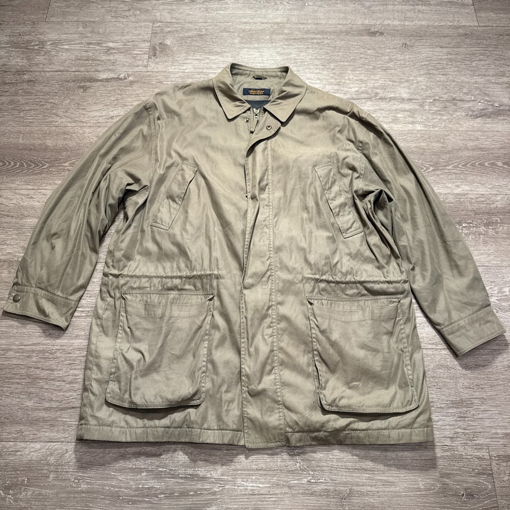 Brooks Brothers Jacket Mens Large Field Coat Utility Lined Light Windbreaker