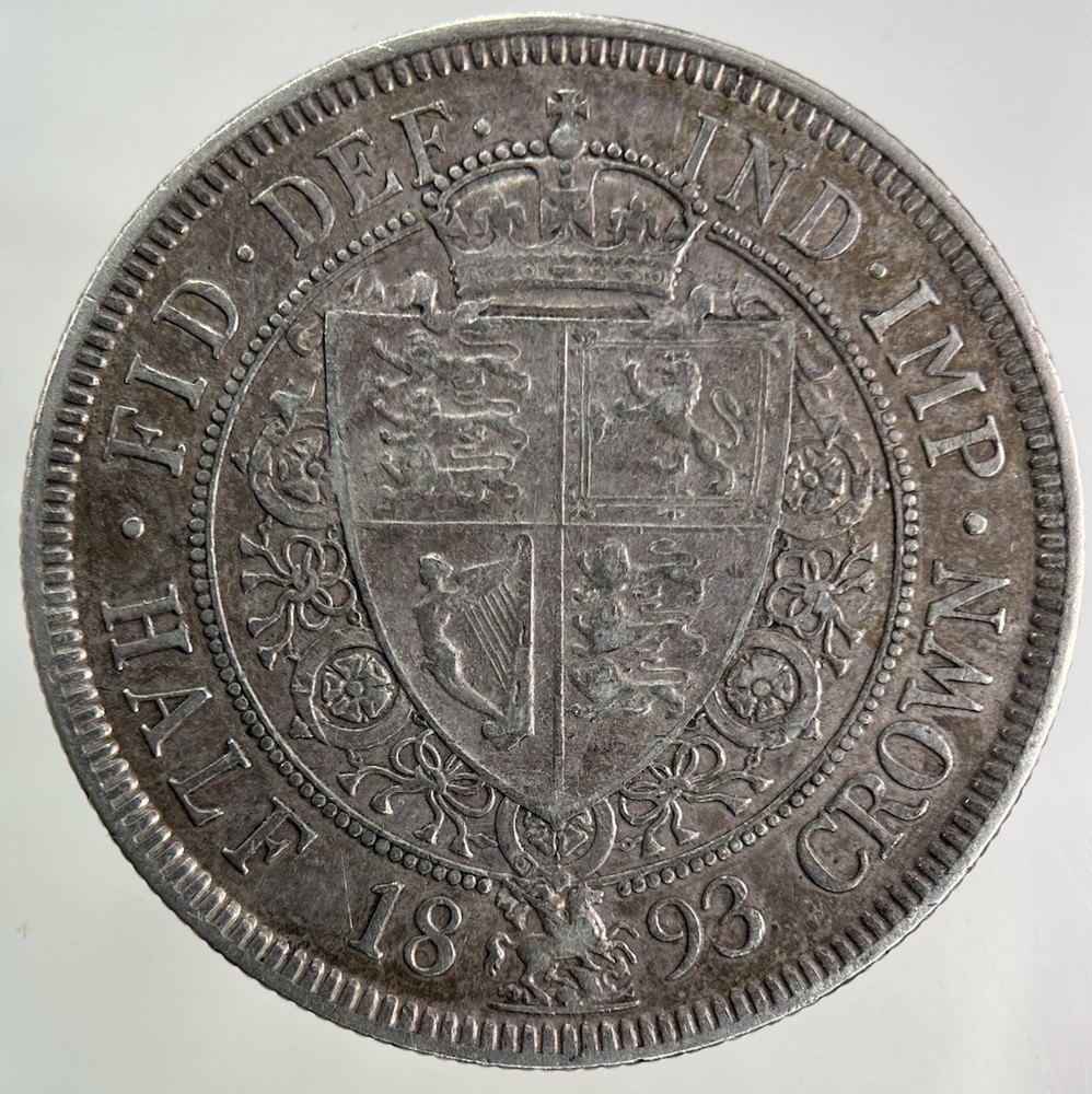 1893 Victoria Half-Crown Silver Coin | Very High Grade