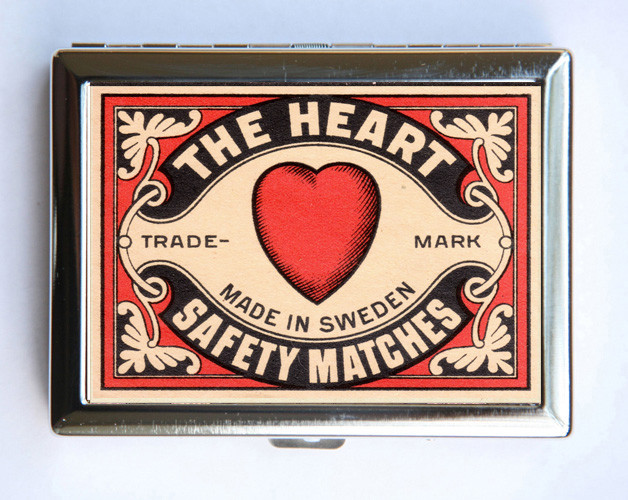 Heart Safety Match Cigarette Wallet & Card Holder  