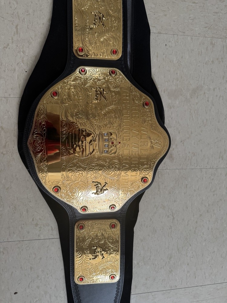 WWE World Heavyweight Championship Replica Title Belt with Dust Bag