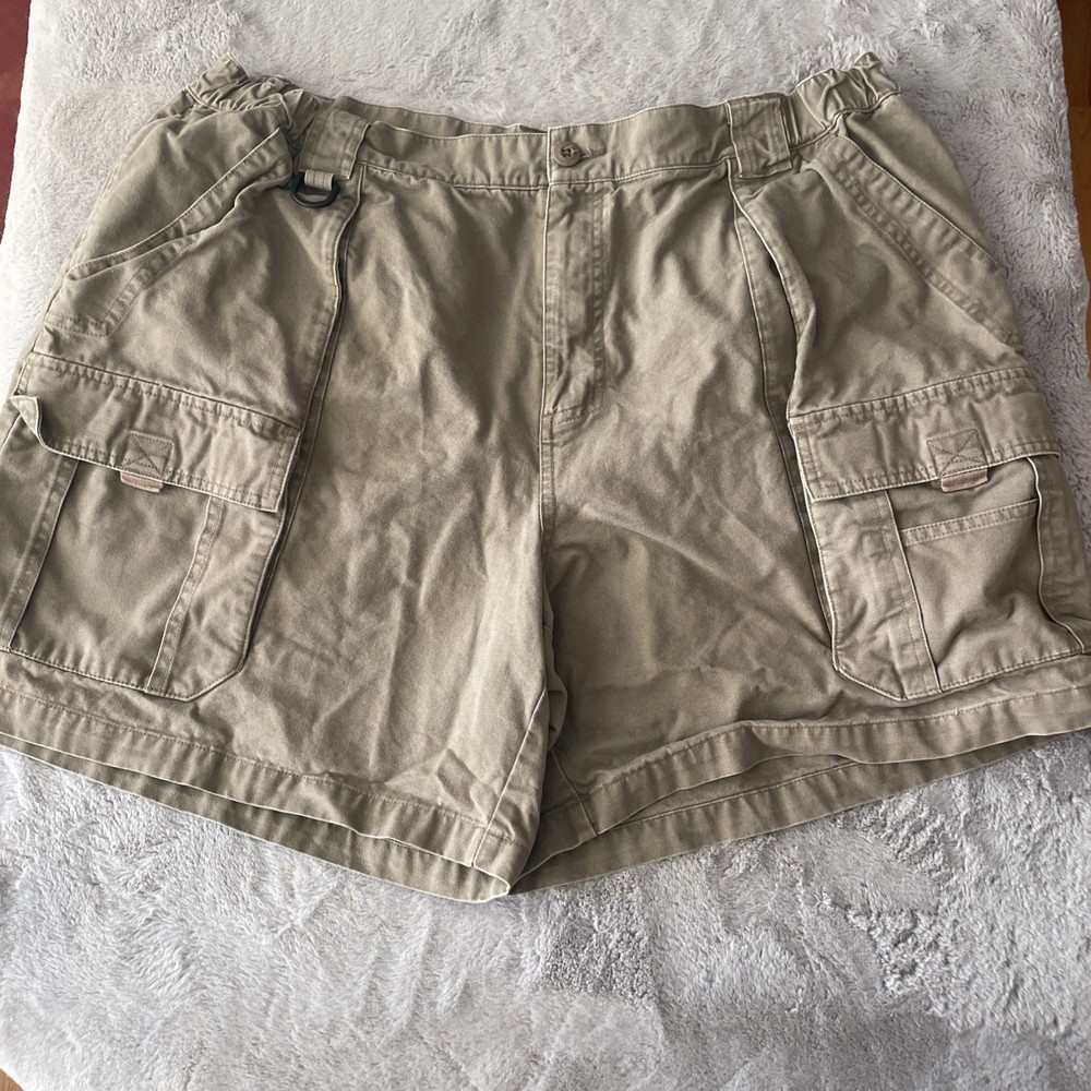 Columbia Cargo Shorts Mens XXL Khaki Tan Outdoors Hiking Pockets Utility Classic