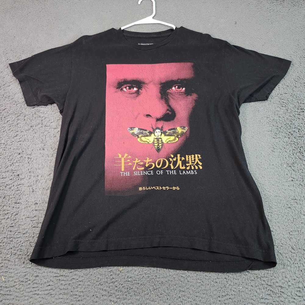 The Silence Of The Lambs Shirt Mens Large Black Japanese Graphic Horror Tee