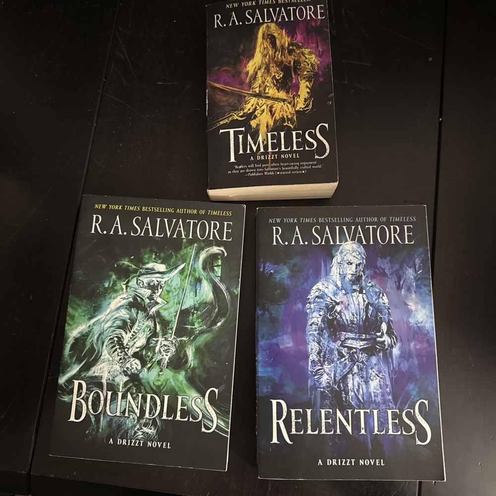 R A Salvatore Relentless Boundless Timeless Drizzt Novel Dungeons Dragons