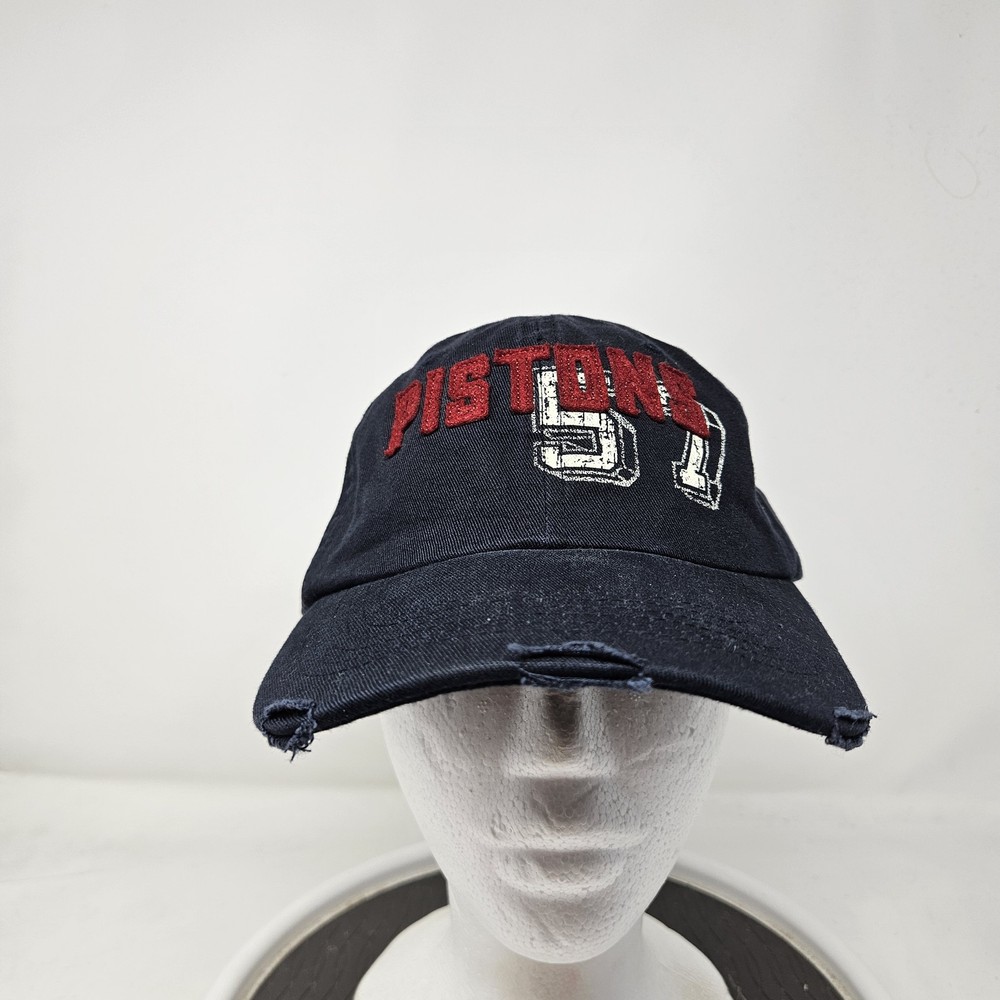 Vintage Detroit Pistons Hat Cap Strap Back NBA Basketball Mens Distressed 90s