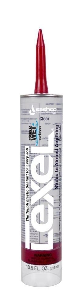 6 Pack Lexel Adhesive Caulk Clear 10.5 oz by Inc 13010