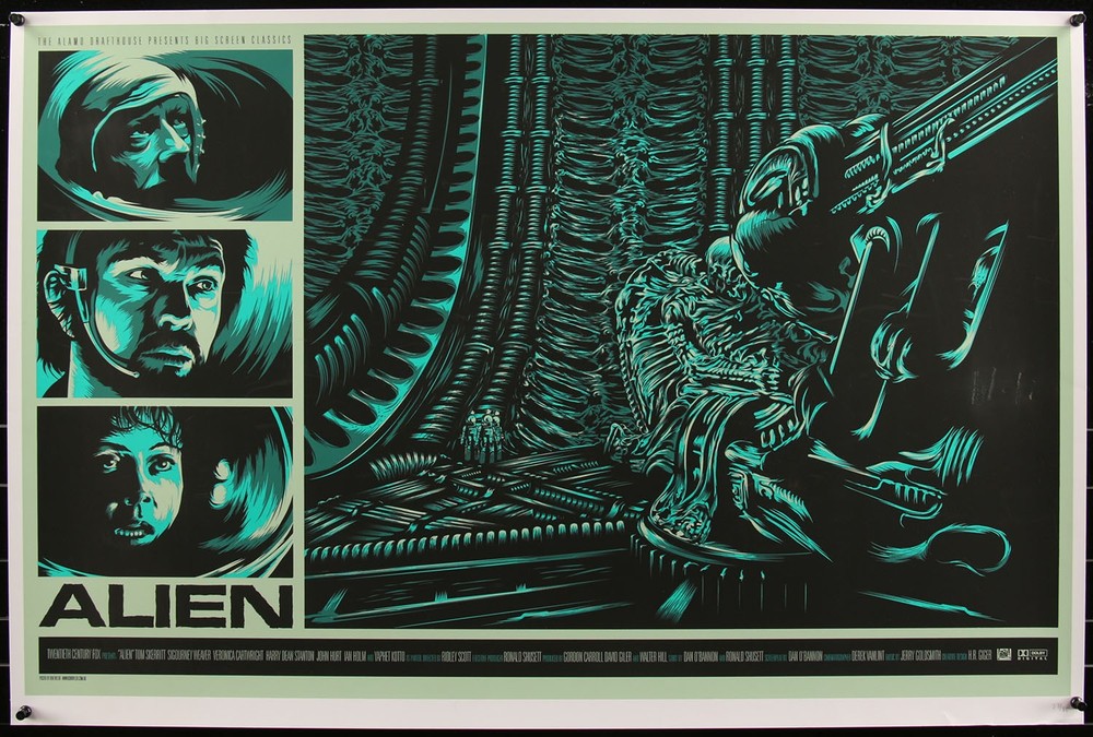Alien by Ken Taylor 27/851 Screen Print Movie Art Mondo Poster First EditionArt by Ken Taylor; 27/85; measures 24