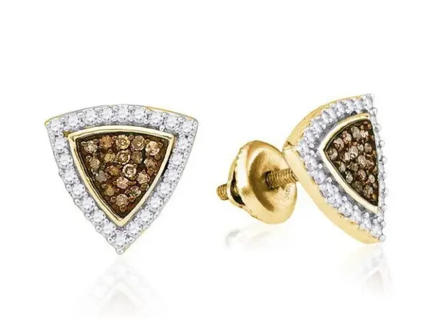 2Ct Round Cut Simulated Diamond Unisex Christmas Stud 14K Yellow Gold Plated