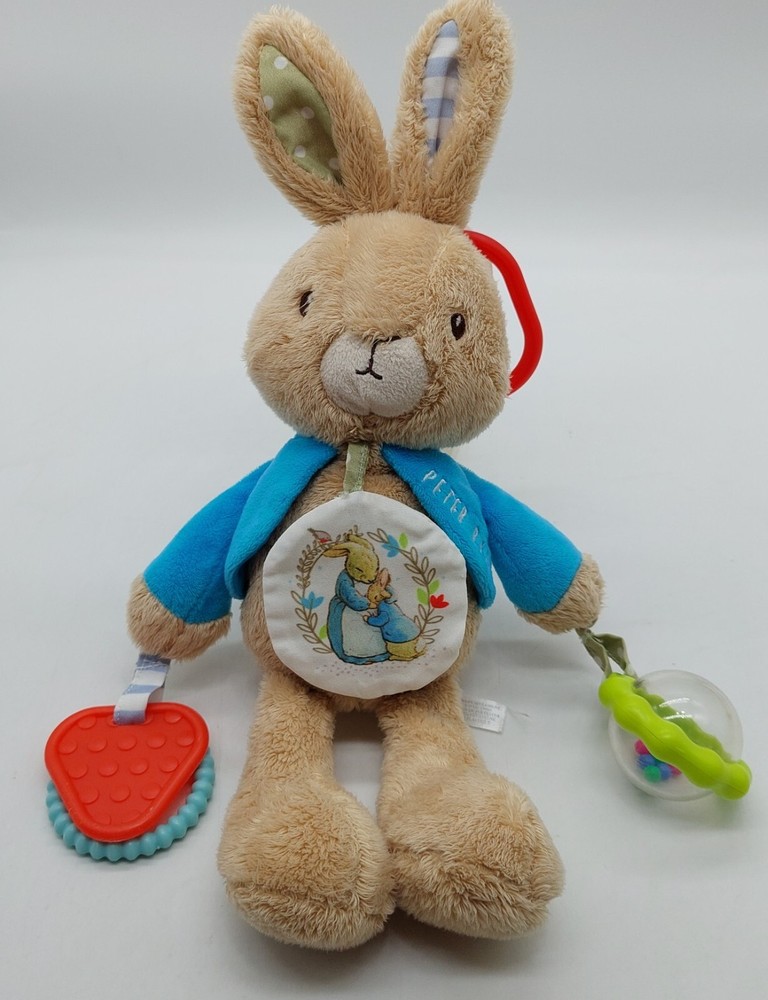Peter Rabbit Plush Beatrix Potter Bunny Baby Activity Toy Rattle 10